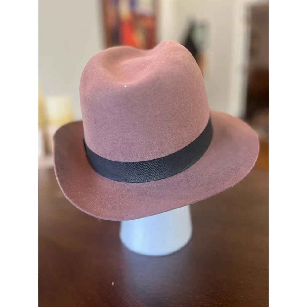 Country Gentleman Fedora Mens Medium Brown Excellent Dynafelt Wool Vintage Hat